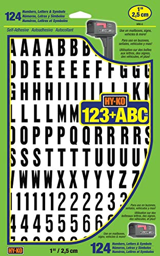 【中古】【未使用・未開封品】Hy-ko MM-6 1 in. Black & White Self-Stick Letters & Numbers｜AJIMURA-SHOP