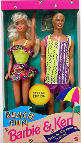 【中古】【未当て嵌める・未開封品】Beach Fun Barbie\u0026Ken 2 Doll Giftset Special Edition