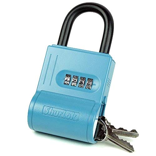 【中古】【未当て嵌める・未開封品】ShurLok SL-100W 4-Dial Numbered Key Storage Combination Lock Box, Blue by ShurLok