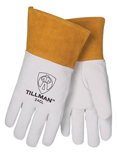 【中古】【未使用・未開封品】John Tillman and Co 24CM Premium Top Grain Pearl Kidskin MIG/TIG Welder's Glove with 4 Cuff, Straight Thumb and Kevlar Thread, Medium b