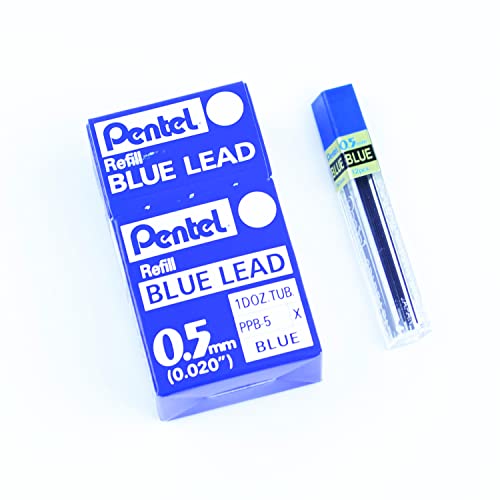 【中古】【未使用・未開封品】Pentel Refill Lead Blue (0.5mm) Medium 12 Pcs/Tube, 12 Tubes of Lead (PPB-5)