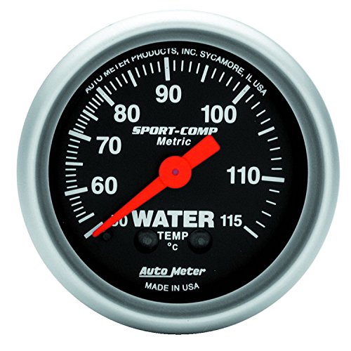 【中古】【未当て嵌める・未開封品】【AUTOMETER】オート米突 水温計 機械類式 Sport-Comp 52粍 3332-M