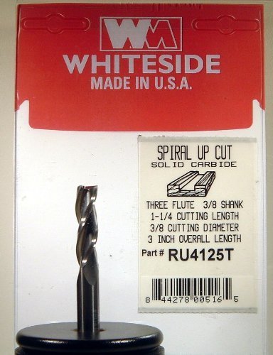 【中古】【未使用・未開封品】ホワイトサイドルータビットru4125t標準スパイラルビットwith up Cut Solid Carbide 3?/ 8インチ切断直径と1???1?/ 4インチ切断長byホワイ