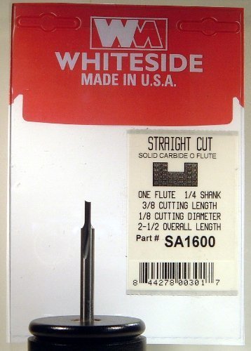 【中古】【未使用・未開封品】ホワイトサイドルータビットsa1600?o-fluteにストレートビット切断直径にソリッドカーバイド1?/ 8インチと3?/ 8インチ切断長byホワイトサイド
