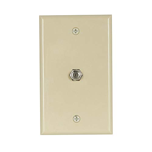 【中古】【未使用・未開封品】EATON 1172V Type F Jack with Wall Plate, 1 Port, 1 Gang, One Size, Ivory｜AJIMURA-SHOP