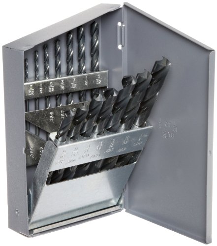 【中古】【未使用・未開封品】Chicago Latrobe 150 Series High-Speed Steel Jobber Length Drill Bit Set with Metal Case, Black Oxide Finish, 118 Degree Conventional Po 30,202円