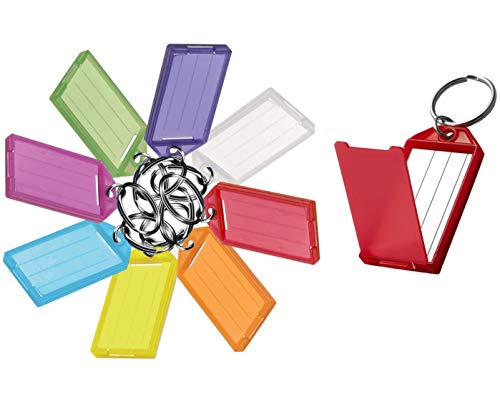 【中古】【未使用・未開封品】Lucky Line キータグ フラップとスプリットリング付き アソートカラー ディスプレイボックス100個 (60500)