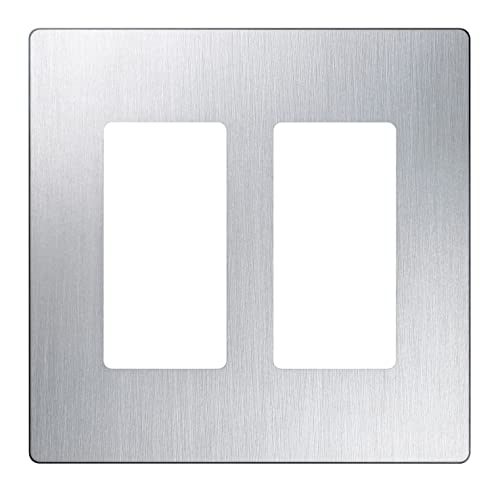 【中古】【未当て嵌める・未開封品】Lutron Claro 2-gang Wallplate CW-2-SS 1