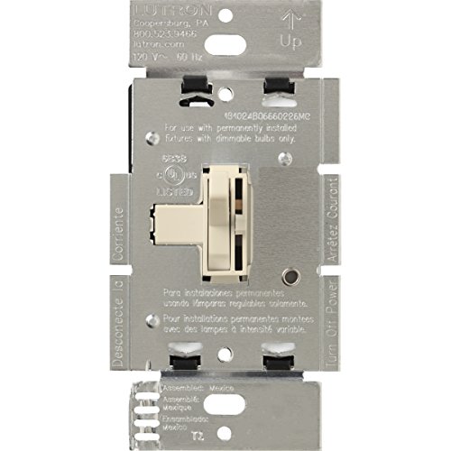 【中古】【未使用・未開封品】Lutron AYLV-600P-LA Ariadni 600-watt Single Pole Magnetic Low Voltage Dimmer, Light Almond by Lutron