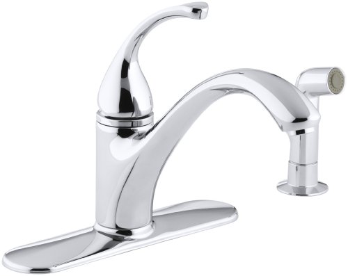 【中古】【未使用・未開封品】(Polished Chrome) - Kohler K-10412-cp Forte Single Control Kitchen Sink Faucet, Polished Chrome