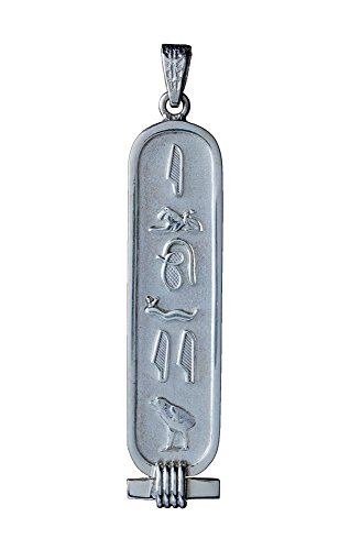 【中古】【未使用・未開封品】「I LOVE YOU」でHieroglyphs???ソリッドスタイルCartoucheペンダント???Made in Egypt シルバー