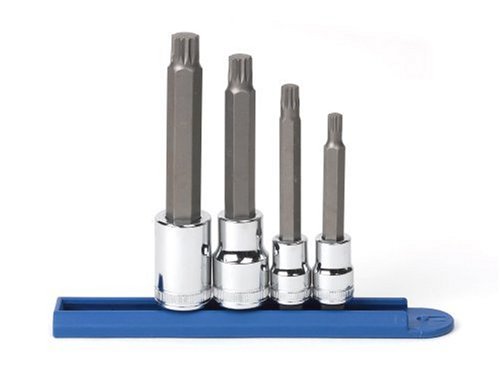 【中古】【未当て嵌める・未開封品】KD Tools KDT80572 4 Piece 3/8 and 1/2 Inch Drive 12 Point Triple Square Metric Bit Socket Set