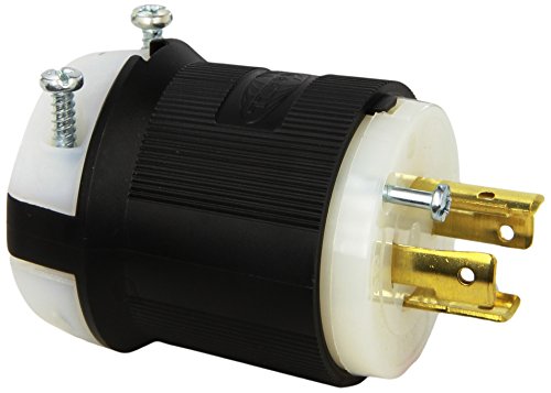 【中古】【未使用・未開封品】Hubbell HBL2431 Locking Plug, 20 amp, 3 Phase, 480V, L16-20P, Black and White by Hubbell