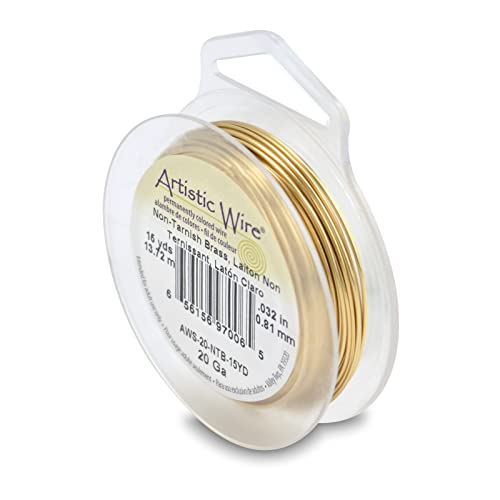 【中古】【未使用・未開封品】Artistic Wire 20-Gauge Non-Tarnish Brass Wire, 15-Yards by Beadalon