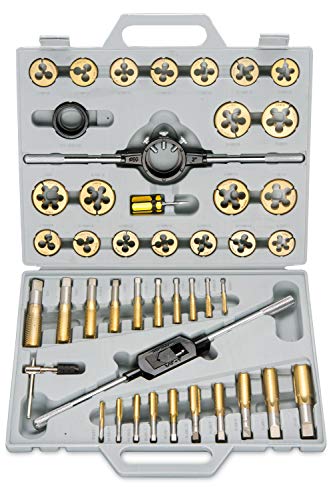 【中古】【未使用・未開封品】Neiko 00916A SAE Pro-Grade Large-Diameter Titanium Tap \u0026 Die Set (45 Piece) by Neiko