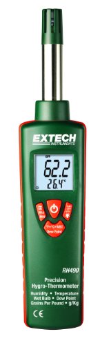 【中古】【未使用・未開封品】EXTECH RH490 - Precision HYGRO-Thermometer with GPP (Grains per Pound)