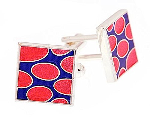 【中古】【未当てはめる・未開封品】青碧とサクラ色カフスリンク。London記章\u0026名取り草