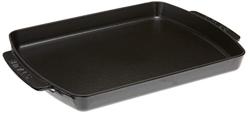 【中古】【未使用・未開封品】Staub Rectangular Serving Dish - Wooden Plate - 15 x 9 - Black Matte