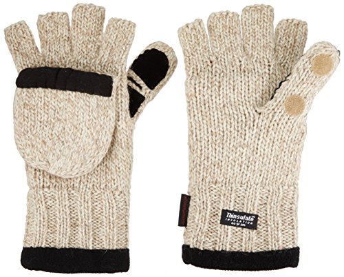 【中古】【未使用・未開封品】Heat Factory Fleece-Lined Ragg Wool Gloves with Fold-Back Finger Caps and Hand Heat Warmer Pockets, Women's|AJIMURA-SHOP