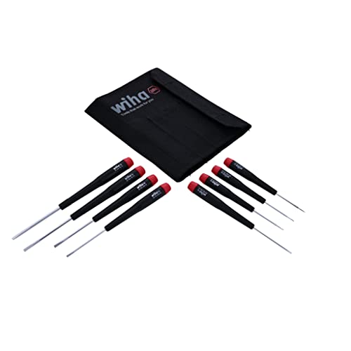 【中古】【未使用・未開封品】Wiha 26099 Precision Slotted Screwdriver Set in Canvas Pouch, 8 Piece Set by Wiha