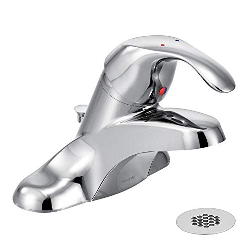 【中古】【未使用・未開封品】Moen 8434 Commercial M-Bition 4-Inch Centerset Lavatory Faucet with Grid Strainer 1.5 gpm, Chrome