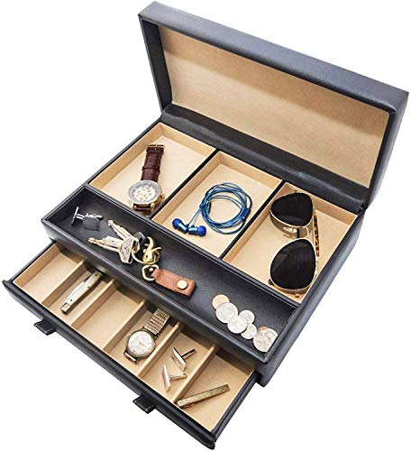 【中古】【未使用・未開封品】Stock Your Home Luxury Men Dresser Valet Organiser for Watches, Jewellery \u0026 Accessories - Large Jewellery Holder \u0026 Display Case