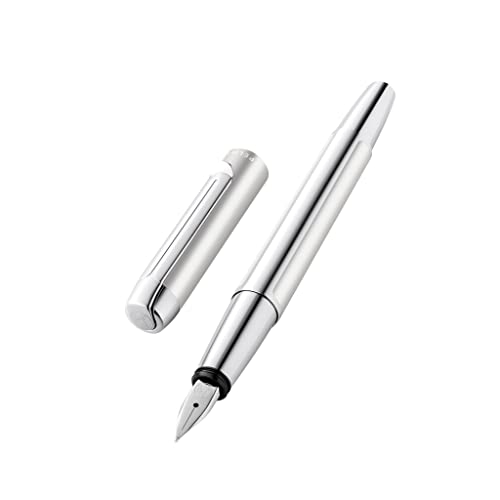 【中古】【未使用・未開封品】Pelikan Pura P40 万年筆 細字 シルバー 各1本 (952028)|AJIMURA-SHOP