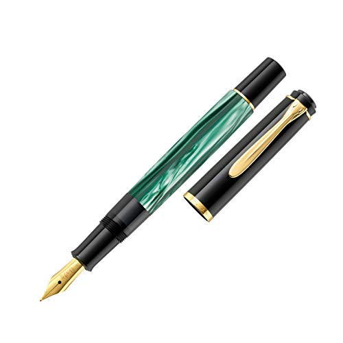 【中古】【未使用・未開封品】Pelikan Tradition Series 200 グリーンマーブル GT ミディアムポイント 万年筆 - 994103