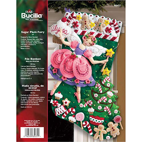【中古】【未使用・未開封品】Sugar Plum Fairy Stocking Felt Applique Kit-18\