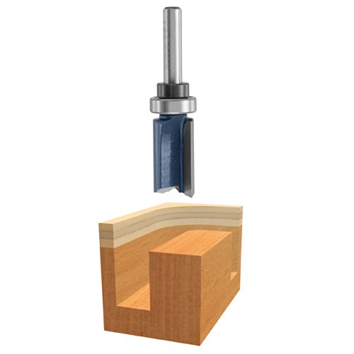 【中古】【未使用・未開封品】Bosch 85672M 1/2 In. x 1-1/4 In. Carbide Tipped 2-Flute Top Bearing Straight Trim Bit
