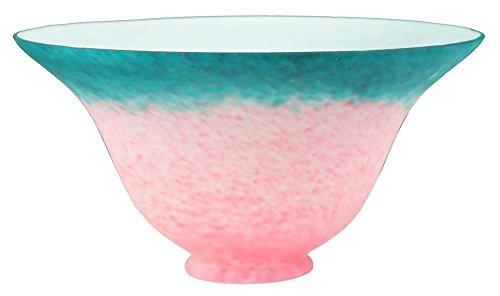 【中古】【未使用・未開封品】Pate De Verre Bell Shade inピンクand Teal Fiinish