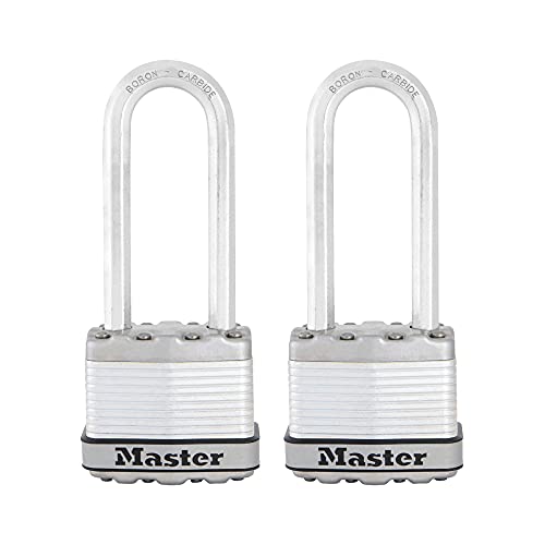 【中古】【未当て嵌める・未開封品】(2-1/2-Inch Shackle, 2-Pack) - Master Lock Padlock, Magnum Laminated Steel Lock, 2.5珊 - 1.9珊 . Wide, M1XTLJ (Pack of 2-Keyed Alike) 自転車用アクセサリー-スポーツ・アウトドア-自転車・サイクリング