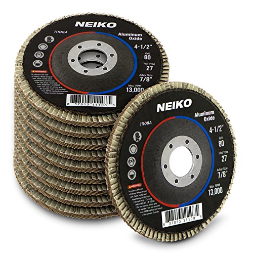 【中古】【未使用・未開封品】10 Pack 4-1/2\" Auto Body Sanding Flap Discs 80 Grit by Neiko [並行輸入品]