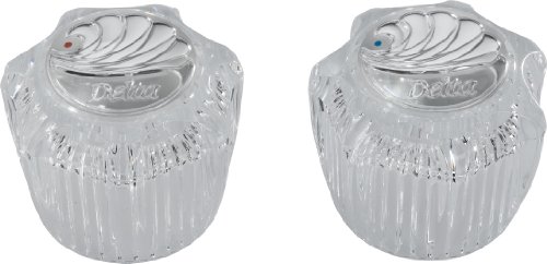 【中古】【未使用・未開封品】Delta FaucetRP234982 Crystal Faucet Handles With Buttons And Screws-HANDLE KIT (並行輸入品)
