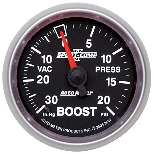 【中古】【未当て嵌める・未開封品】オート米突 3607 Sport-Comp II 2-1/16in 30in 水銀/20 PSI メカニカルバキューム/ブーストゲージ