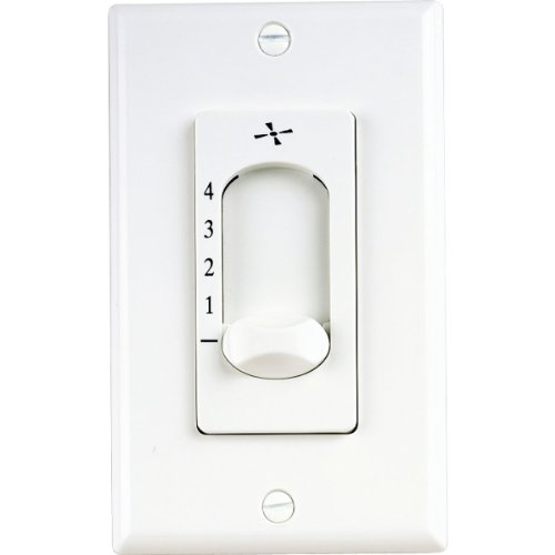 【中古】【未当て嵌める・未開封品】Progress Lighting P2613-30 4-Speed Fan Wall Control with Switch Plate White その他生活家電-家電-生活家電