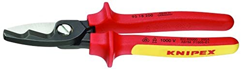 【中古】【未使用・未開封品】Knipex 9518200SBA 8-Inch Cable Shears - 1,000 Volt by KNIPEX Tools