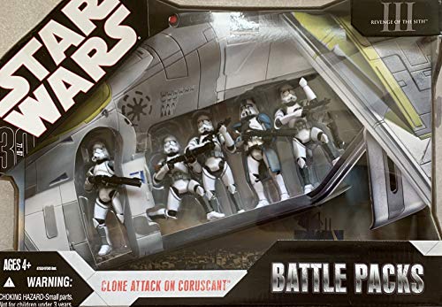 【中古】【未使用・未開封品】Star Wars: 30th Anniversary Collection Battle Packs - Clone Attack On Coruscant