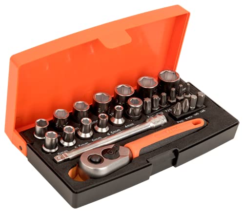 【中古】【未当て嵌める・未開封品】バーコ 1/4\"ソケット鍵仕掛ける SL25 差込角:6.35粍 25点 1仕掛ける"