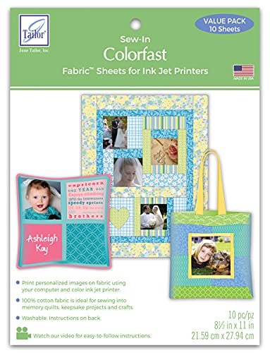 【中古】【未使用・未開封品】Colorfast で縫うインク ジェット生地シート白 8-1/2\