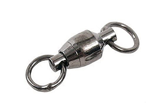 【中古】【未使用・未開封品】(1, NS-Black) - Spro Ball Bearing Swivel with 2 Welded Ring-Pack of 3 (NS Black, Size 1)
