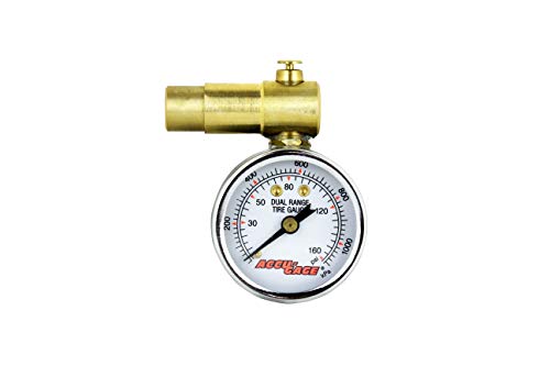 【中古】【未使用・未開封品】AccuGageタイヤ圧力ダイヤルゲージ、160psi、Schrader Valve