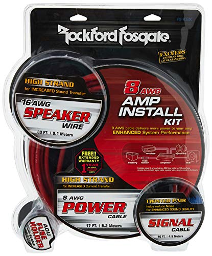 【中古】【未当て嵌める・未開封品】Rockford Fosgate RFK8X 鍵を掛けるジェラルド・r・フォード アンプケーブルキット