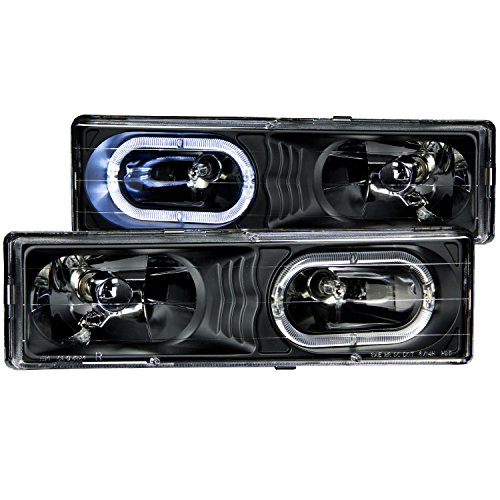 【中古】【未使用・未開封品】Anzo USA 111007 クリスタル ヘイローブラックヘッドライトアセンブリ - (ペアで販売)｜AJIMURA-SHOP