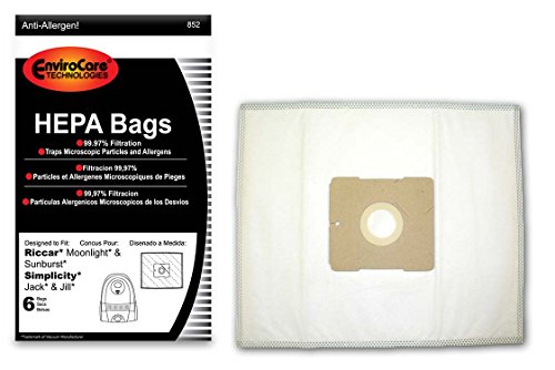 【中古】【未使用・未開封品】Hepa Bags by Envirocare Technologies - 6pk.