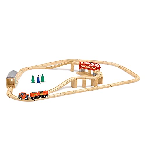 【中古】【未使用・未開封品】メリッサ&ダグSwivel Bridge Wooden Train Set ( 47?pcs )