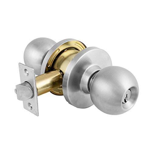 【中古】【未使用・未開封品】Master Lock BLC0232DKA4 Storeroom 円筒形ボールノブ 商用グレード2 つや消しクローム仕上げ