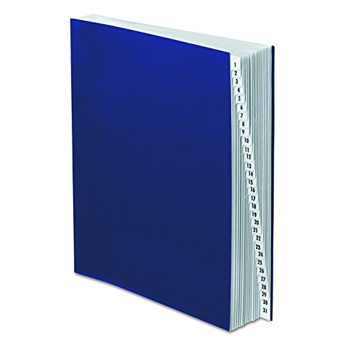 【中古】【未使用・未開封品】Desk File, 1-31 Index, Letter Size, Acrylic-Coated Pressboard, Black/Blue (並行輸入品)