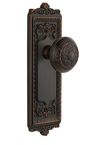 【中古】【未使用・未開封品】Grandeur ウィンザープレート ウィンザーノブ付き プライバシー - 2.35インチ 流行に左右されないブロンズ