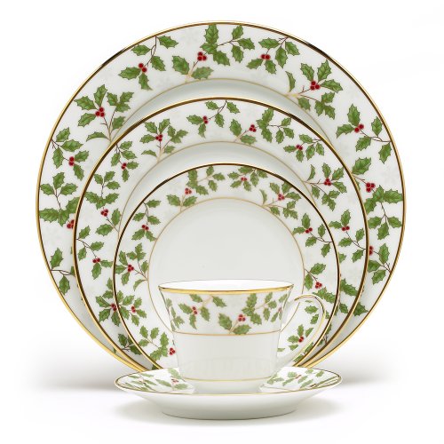 【中古】【未当て嵌める・未開封品】Noritake Holly \u0026 Berry Gold 5-Piece Place Setting by Noritake